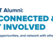 Large yellow text: Get Involved and stay connected with raised hand graphic